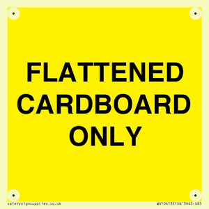 FLATTENED CARDBOARD ONLY